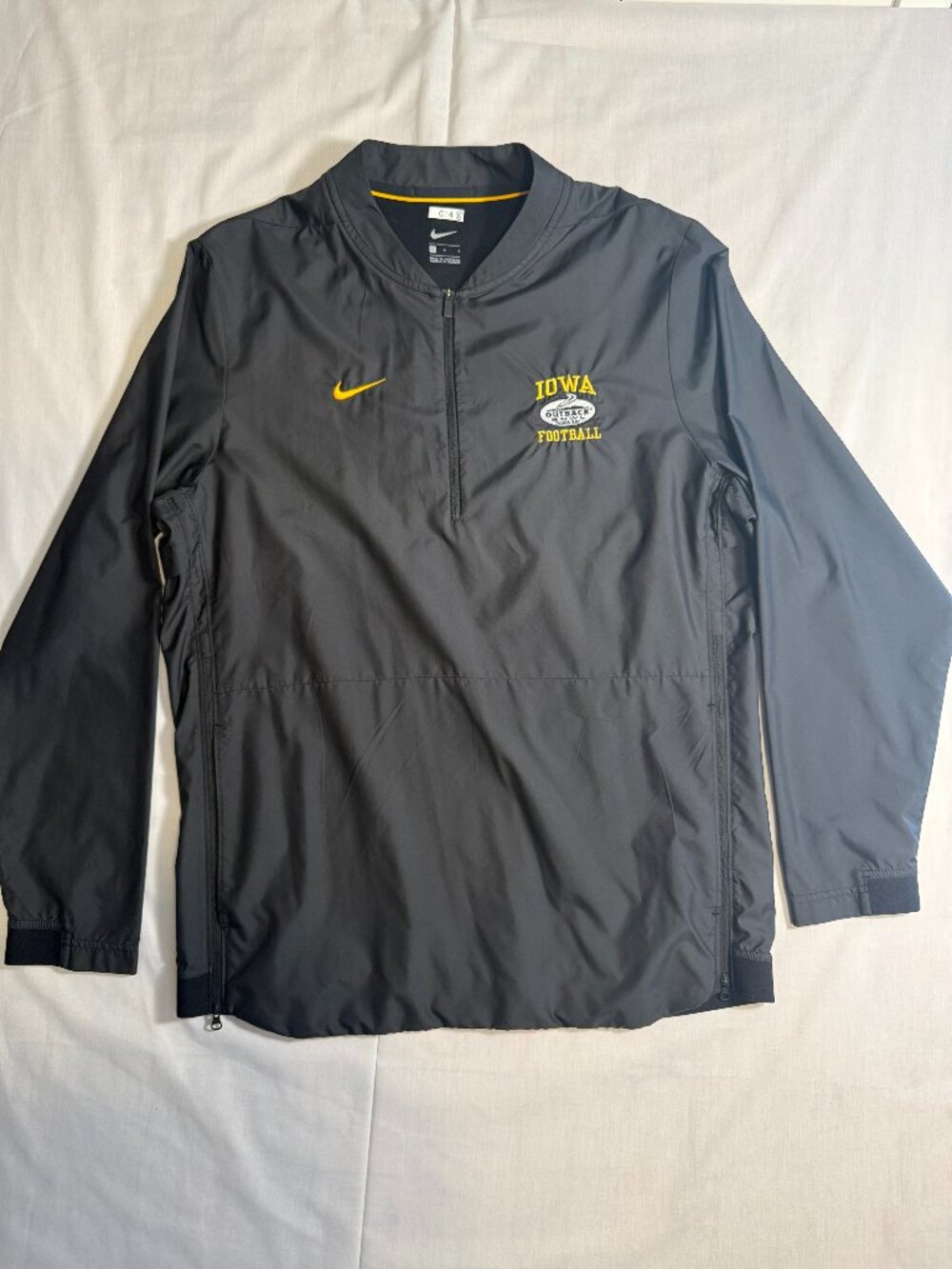 Nike Iowa Hawkeyes Outback Bowl Football Pullover Windbreaker Jacket Mens Large